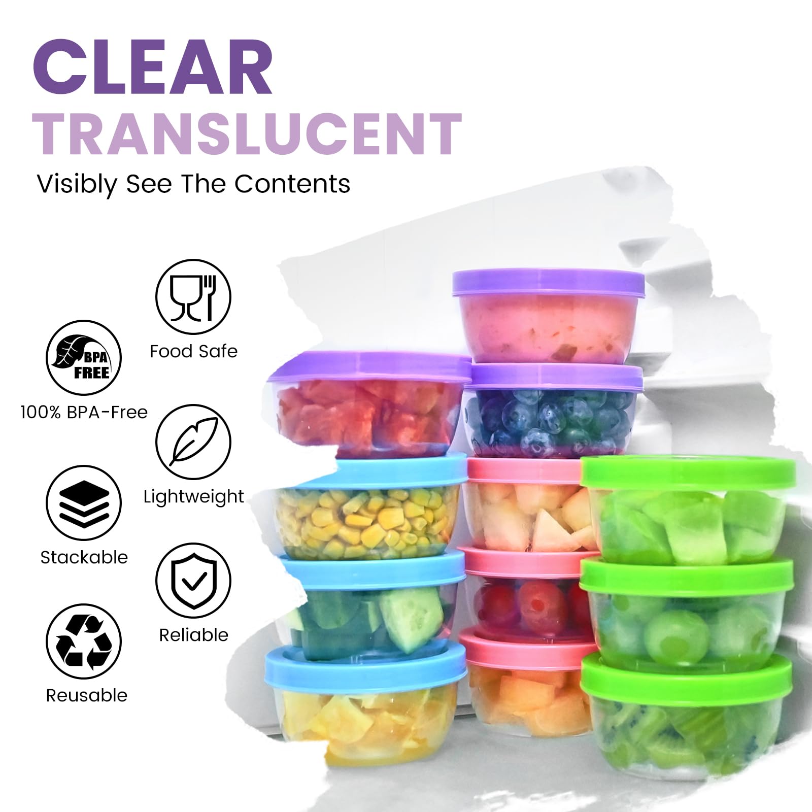 Amazon｜TOFLEN 12パック デリフードコンテナ ねじ式蓋付き 5オンス 再